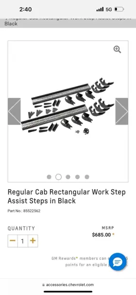 85522562 Gm 2021-2024 Chevy Silverado Gmc Sierra 2500 3500 Regular Cab Steps P/n