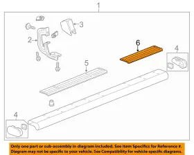 20921125 Gm Oem Running Board-step Pad Grip Cover