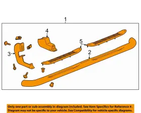 22912928 Gm Oem 17-19 Sierra 2500 Hd Cab Running Board-step Bar Assy