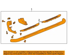 84011356 Gm Oem 19-23 Sierra 1500 Cab Running Board-step Bar Assy
