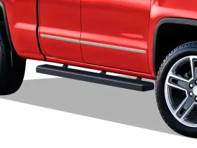 Superseded-ib-c4195b Grill4you Superseded Running Boards 4 Inch Matte Black Fit 07-18 Silverado Sierra Double Cab