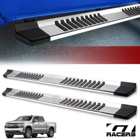 Gtrbjzbrsil196p Gtracers Rbjz866oeslaa For 2019-2025 Silverado/sierra Crew 6 Inch Silver Oe Style Aluminum Running Boards
