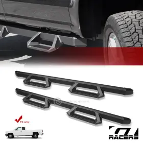 Gtsbdaram984p Gtracers Sbda76mbaa For 1998-2002 Dodge Ram Quad Cab Matte Blk Aluminum Hoop Drop Step Side Nerf Bar