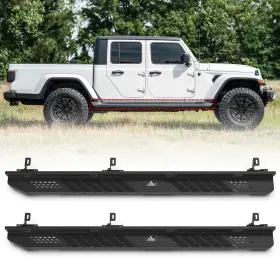 Njt02c103-bx Hawkley Side Step Nerf Bars Running Boards For 2020- 2025 Jeep Gladiator Jt 4 Door 500lb