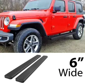 Hd Ridez 647297188426 Aluminum Running Boards For 2018-2026 Jeep Wrangler Jl Unlimited 4 Door 6 Inch