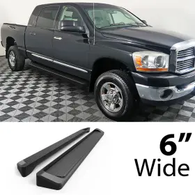 Hdr-ib57r9512 Hd Ridez Running Board 6 Inch Black Fit 06-08 Dodge Ram 1500 2500 3500 Mega Cab #2