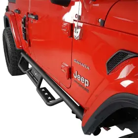 Hooke Road 414738787591 Fit For 18-24 Wrangler Jeep Jl 4 Door Textured Steel Wide Drop Side Step Board #3