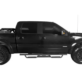 Hooke Road 782950223011 Pair Black Wide Drop Side Steps Running Board For Ford F-150 Super Crew 09-14 #3