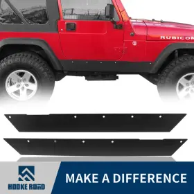Bxg.1016 Hooke Road Rock Sliders Armour Guard Without Step 2pcs Fit 1997-2006 Wrangler Jeep Tj