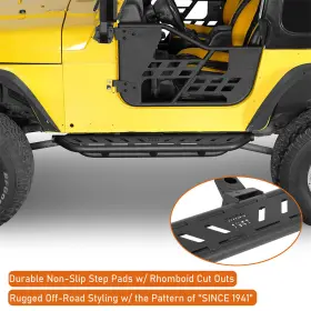 Bxg.1037-s Hooke Road Fit 97-06 Jeep Wrangler Tj Tubular Side Step Nerf Bar Run Board Rocker Slider #2