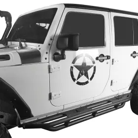 Bxg.2026 Hooke Road Side Step Nerf Bars Running Boards Textured Black For Jeep Wrangler Jk 2007-2018 #2