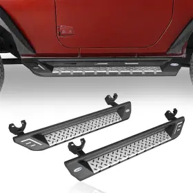 Bxg.2083 Hooke Road Running Boards Rock Sliders Side Step Nerf Bars For 2007-2018 Jeep Wrangler Jk