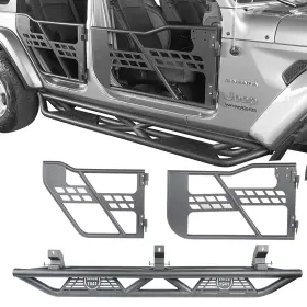 Bxg.3006-bxg.3009 Hooke Road 4x Tubular Steel Doors 2x Side Steps Fit 2018-2024 Jeep Wrangler Jl 4 #2