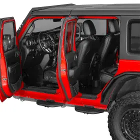 Bxg.3059-s Hooke Road Front And Rear Door Side Hoop Steps Kit Running Boards For Jeep Wrangler Jl 18-25 #3
