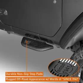 Bxg.3060-s Hooke Road Fit 2-door Jeep Wrangler Jl 18-24 Side Hoop Step Nerf Bar Running Board Steel #2