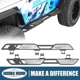 Bxg.3104-s Hooke Road Blade Tube Nerf Side Step Bars With Summit Patter Fit 18-26 Jeep Wrangler Jl 4door