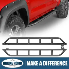 Bxg.4216-s Hooke Road Pair Tube Slider Rocker Guards Fit Toyota Tacoma Double Cab 2016-2023