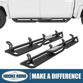 Bxg.5025 Hooke Road Fit 2007-2021 Toyota Tundra Crewmax Two-stair Nerf Side Step Bars Texture Black