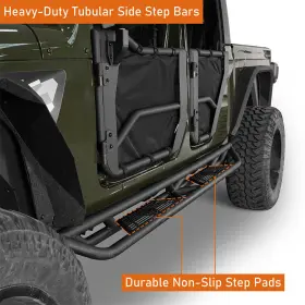 Bxg.7000 Hooke Road 2 Tubular Steel Side Step Running Board Nerf Bar For 2020-2024 Jeep Gladiator Jt #3