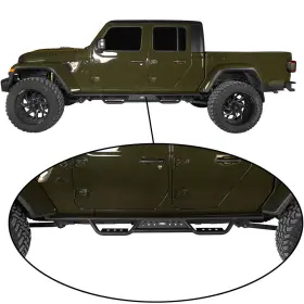 Bxg.7001-1 Hooke Road Pair Non-slip Steel Side Step Nerf Bar Running Board For Jeep Gladiator Jt 20-24