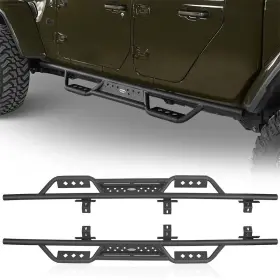 Bxg.7001-1s Hooke Road 2pc 6.9 Inch Drop Down Side Step Bars Running Boards For Jeep Gladiator Jt 2020-2024