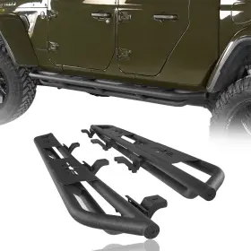 Bxg.7002-s Hooke Road Tubular Star Logo Side Step Nerf Bar Running Board Fit 2020-24 Jeep Gladiator Jt