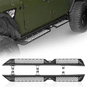 Bxg.7017 Hooke Road Stainless Steel Running Boards Nerf Side Step Bars For Jeep Gladiator Jt 20-25