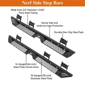 Bxg.8285 Hooke Road Fit 2015-24 Ford F-150 And 17-24 F-250 F-350 Nerf Side Step Bar Running Board #2