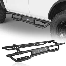 Bxg.8901 Hooke Road Textured Steel Side Step Nerf Bar Running Board For 2021-2024 Ford Bronco 4-door