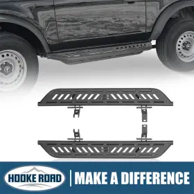 Bxg.8926-s Hooke Road 2x Nerf Side Step Bar Running Board Fit 2021-2024 Ford Bronco 2-door
