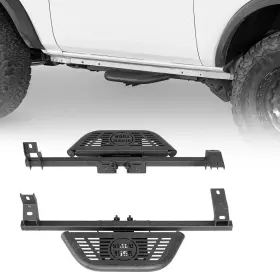 Bxg.8931-s Hooke Road 2x Side Hoop Steps Kit With Since 1966 Fit Ford Bronco 2021 2022 2023 2024 2-door