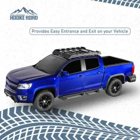 Bxg.9101 Hooke Road Nerf Side Step Bar Aluminum Steel For 15-25 Chevy Colorado And Gmc Canyon Crew Cab