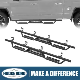 Bxg.9464 Hooke Road Nerf Bar Side Steps For 2007-2019 Silverado Sierra 1500 2500hd 3500hd
