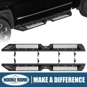 Bxg.9465 Hooke Road Nerf Side Step Bars Fit 2007-2019 Chevy Silverado/gmc Sierra 1500 2500 3500 Hd