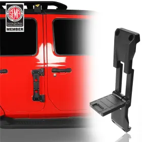 Mmr.20139 Hooke Road Aluminum Door Hinge Step Folding Foot Pedal Fit 2007-2024 Jeep Wrangler Jk Jl