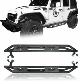 Qp.bxg-106 Hooke Road Nerf Bars Running Boards Side Steps For 07-18 Jeep Wrangler Jk 4 Door Steel