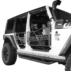 Qp.bxg-021 Hooke Road Qp.bxg-136 Tubular Doors Armor Side Steps Fit Jeep Wrangler Jk 4 Door 07-18 #3