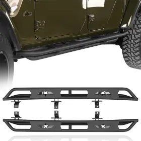Qp.bxg-902 Hooke Road Fit For Jeep Gladiator Jt 20-24 Pickup 4 Door Textured Black Side Steps Tubular