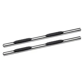 118-0493 Iconic Accessories For Ford F-150 15-24 4 Inch Cab Length Polished Oval Straight Step Bars