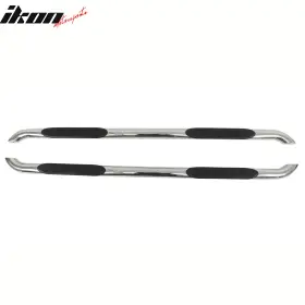 12-rud07s0452 Ikon Motorsports Fits 19-22 Silverado Sierra 1500 Crew Cab 3 Inch Running Boards Nerf Bar Side Steps