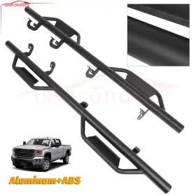 11622860 Issecondery 2pcs Running Boards Fits 2007-18 Gmc Sierra 1500 Crew Cab Nerf Bar Side Steps