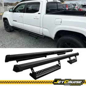 Jc-5-ssb-bu-ttac05dc Jetcruise Fits 05-22 Toyota Tacoma Double Cab Oe Style Running Boards Side Step Nerf Bars