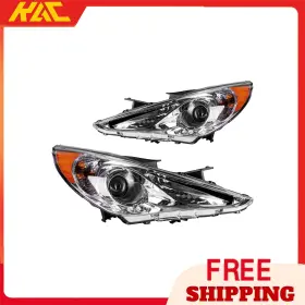 Bul898689 Kac Pair Headlights Assembly For 2011-2014 Hyundai Sonata Headlamp Replacement Set