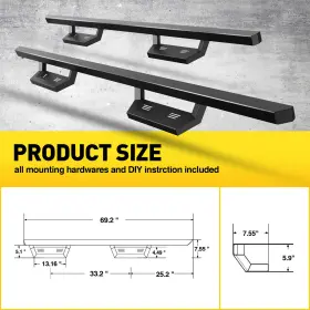 Sup138615 Kac Running Boards For 2007-2018 Jeep Wrangler Jk 4 Door Side Steps Pads Nerf Bars #2