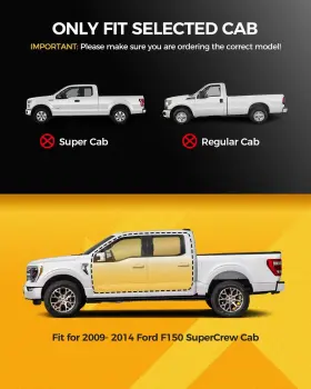 Xia194563 Kac Running Boards For 09-2014 Ford F150 Supercrew Cab Side Steps Nerf Bars Kyx #2
