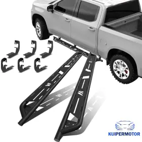 M03650101c6 Kuipermotor Running Boards Side Step Bars For 2007-2018 Silverado Sierra 1500 Crew Cab New