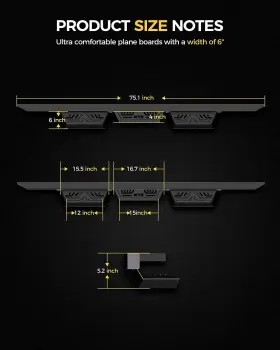 Beysh0003787be Kyx Set 2 Running Boards Side Steps For 07-2018 Silverado Sierra 1500 Extended Cab #3