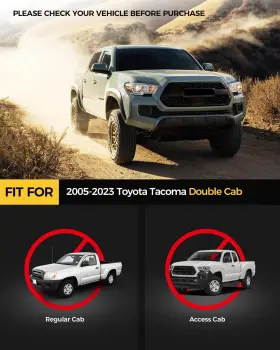 Car161774 Kyx Pair Running Boards Side Step For 2005 - 2022 Toyota Tacoma Double/crew Cab #2