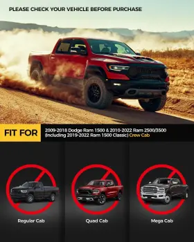 Jil193917 Kyx Us 6 Inch Running Boards For 2009-2018 Dodge Ram 1500 Crew Cab Side Steps Bars #2