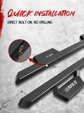 Mot778935 Kyx 2pcs For 2009-2018 Ram 1500 Quad Cab Running Boards Side Steps N-erf Bars Black #2